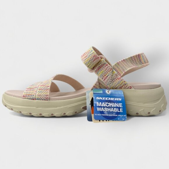 Skechers Reggae Bound 163681 Women’s Sandals 11M Natural/Tan Slingback - Picture 4 of 15